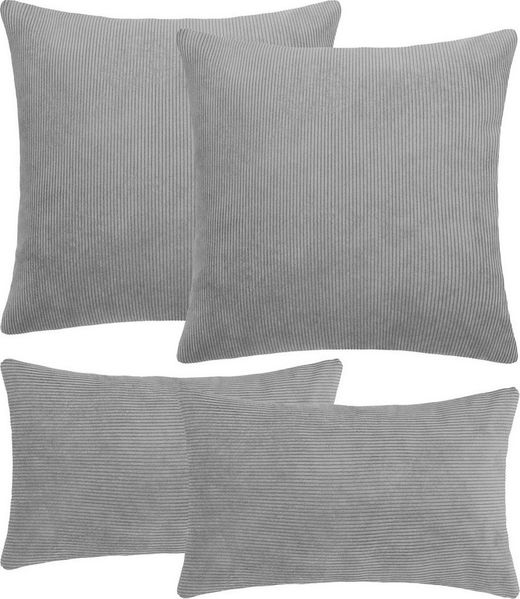 Selfitex Dekokissen 4er Set Cord Kissen inkl. Füllkissen, 2x 50x50 & 2x 30x50, robuster Bezug mit satten Farben, weiches Füllkissen