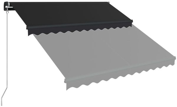 vidaXL Markise Manuell Einziehbar mit LED 350x250 cm Anthrazit 3051244 Bild 4