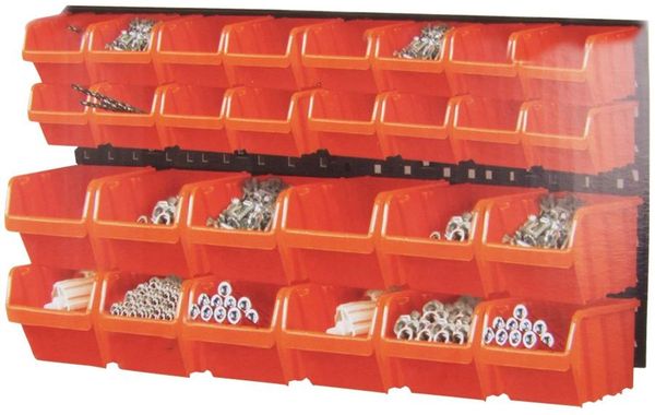 Sichtlagerkasten-System 30tlg. Lagerboxen Stapelboxen Sichtlagerkästen Wandregal