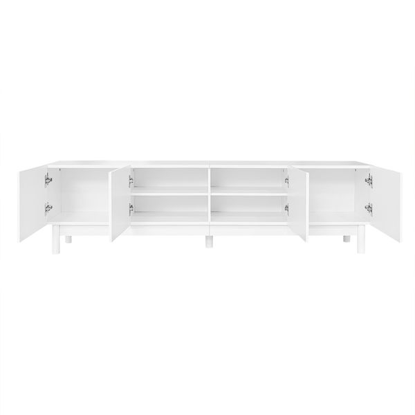 TV-Schrank 169x34x45,5 cm, grifflos mit 4 Türen und stabilen Beinen Bild 8