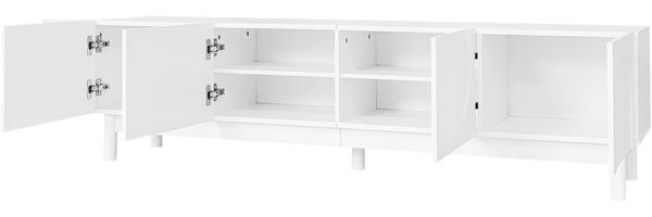 TV-Schrank 169x34x45,5 cm, grifflos mit 4 Türen und stabilen Beinen Bild 9