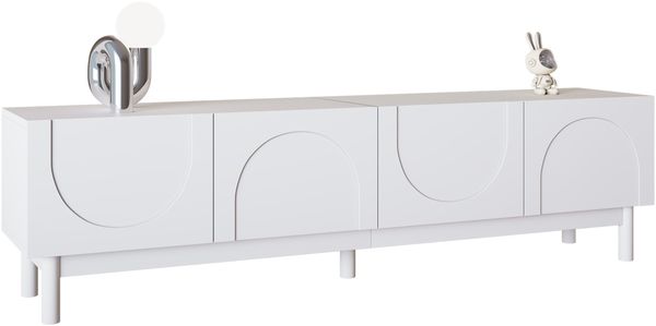 TV-Schrank 169x34x45,5 cm, grifflos mit 4 Türen und stabilen Beinen Bild 7
