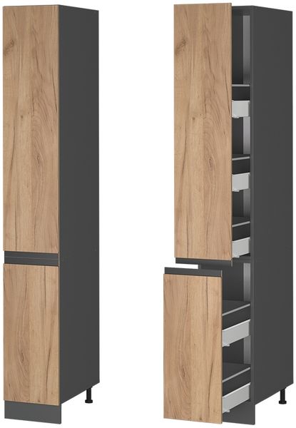 Apothekerschrank R-Line Goldkraft Eiche 30 cm J-Shape Vicco Bild 5