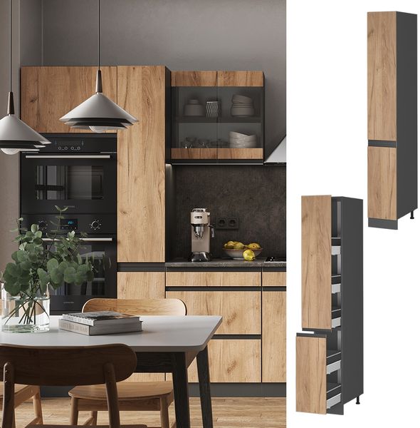 Apothekerschrank R-Line Goldkraft Eiche 30 cm J-Shape Vicco Bild 2