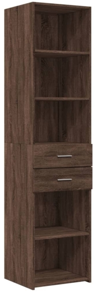 vidaXL Highboard Braun Eichen-Optik 45x42,5x185 cm Holzwerkstoff 3281454