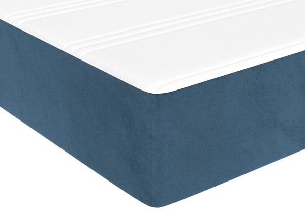 vidaXL Taschenfederkernmatratze Mittel Dunkelblau 90x190x20 cm Samt 347712 Bild 5