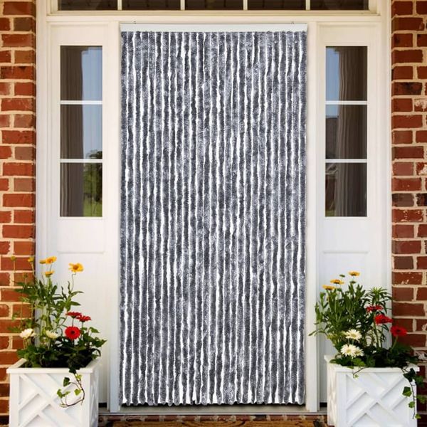vidaXL Insektenschutz-Vorhang Silbern 118x220 cm Chenille 315140