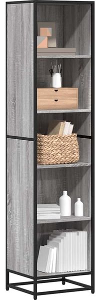 vidaXL Bücherregal Grau Sonoma 40x35x170,5 cm Holzwerkstoff 849142