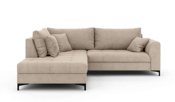 OTTO home Ecksofa LEEVKE Design-Sofa mit Ottomane rechts/links bestellbar, Breite 232 cm, in vielen modernen Farben erhältlich, belastbar bis 480 kg