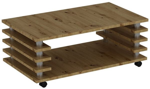Homeline Couchtisch Couchtisch Hochglanz oder matt schwarz-weiß oder Eiche 115x65 cm