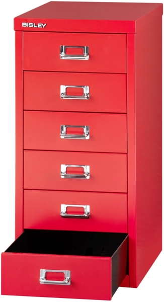 Bisley MultiDrawer™, 29er Serie, DIN A4, 6 Schubladen, Farbe kardinalrot Bild 4