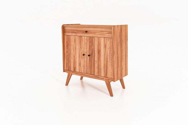 Kommode Jetro Kernbuche massiv 100x105x50 cm mit 1 Schublade und 2 Türen