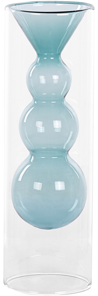 Blumenvase KALOCHI Glas 27 cm Türkis