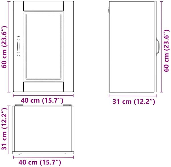 vidaXL Küchen-Hängeschrank Porto Artisan-Eiche Holzwerkstoff 854036 Bild 12