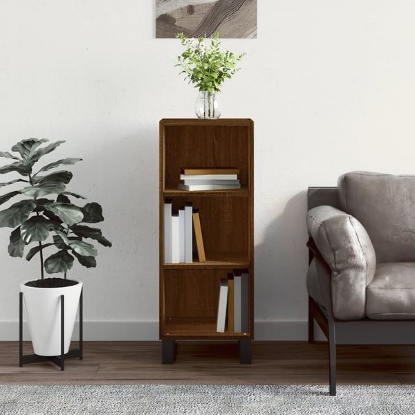 vidaXL Sideboard Braun Eichen-Optik 34,5x32,5x90 cm Holzwerkstoff 828763