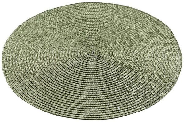 Macosa Home Platzset Tischset 4 STK. vers. Farben Kunststoff 35 cm rund Platzsets, (4er Set), Tischmatte Platzmatte Tisch-Unterlage Tischset