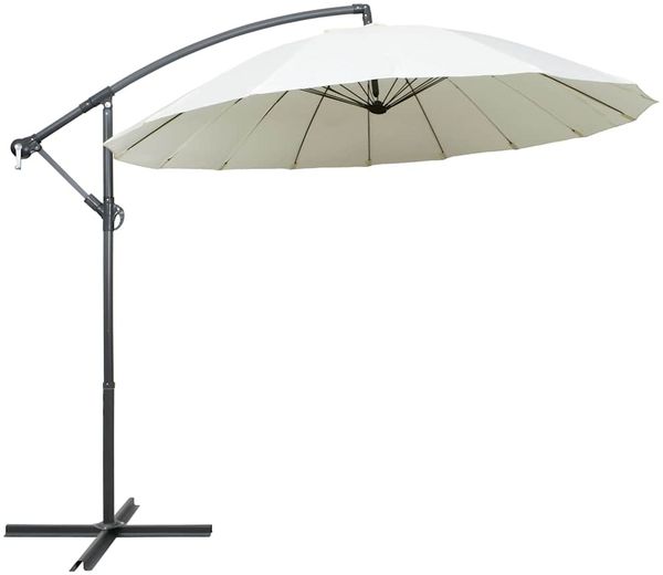 vidaXL Ampelschirm Weiß 3 m Aluminium-Mast 47220