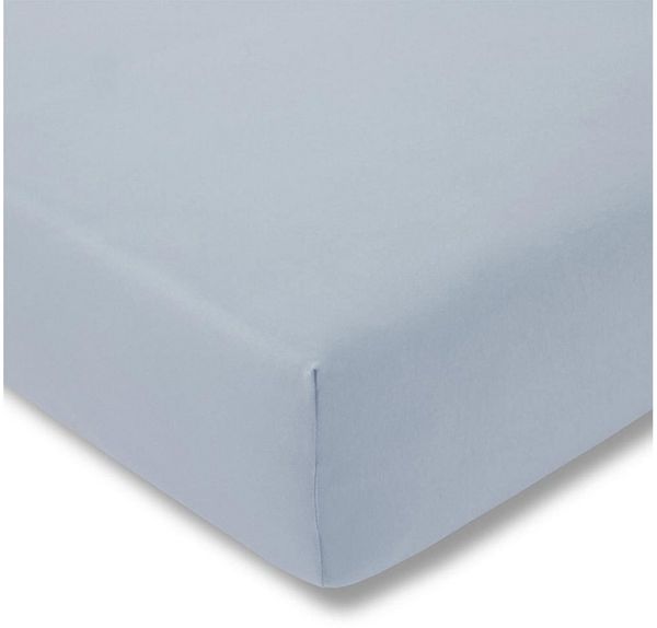ESTELLA Spannbetttuch Zwirnjersey | Wolke | 100x200 cm | passend für Matratzen 90-120 cm (Breite) x 200-220 cm (Länge) | trocknerfest und bügelfrei | 97% Baumwolle 3% Elastan