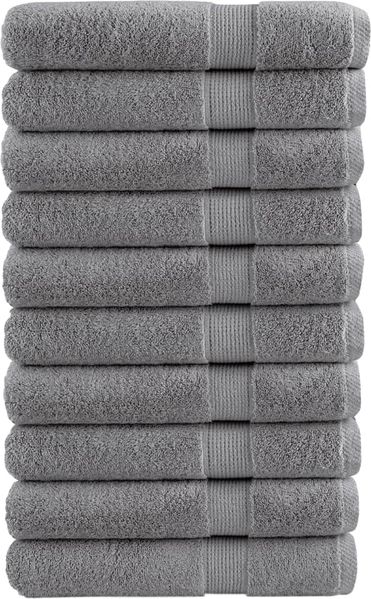 vidaXL Premium Handtücher SOLUND 10 Stk. Grau 100x200 cm 600 g/m² 137319