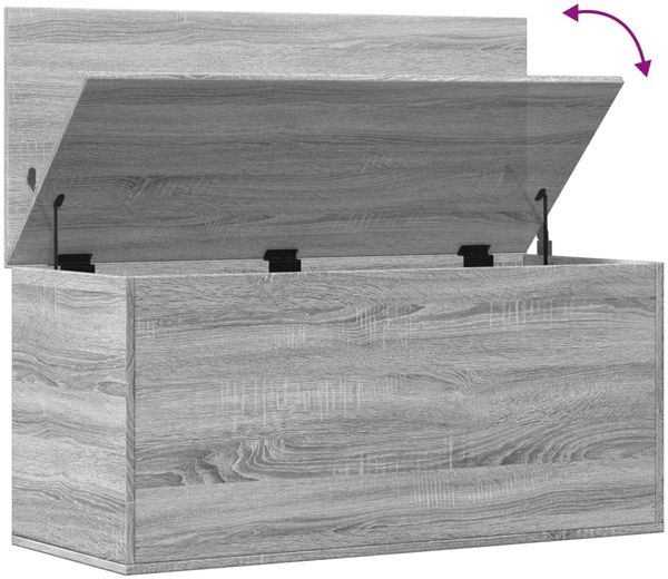 vidaXL Truhe Grau Sonoma 100x42x46 cm Holzwerkstoff 840665 Bild 8