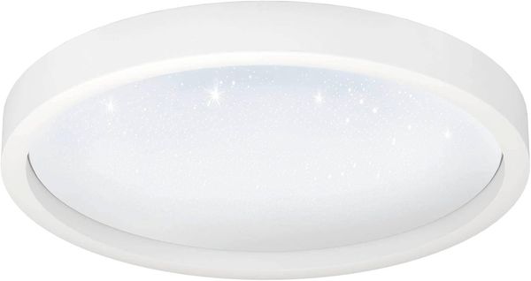 Eglo 900408 Deckenleuchte MONTEMORELOS-Z Kunststoff m. Kristalleffekt weiss LED 17,8W 2700-6500K H:5cm Ø42cm dimmbar mit Connect-Z Funktion