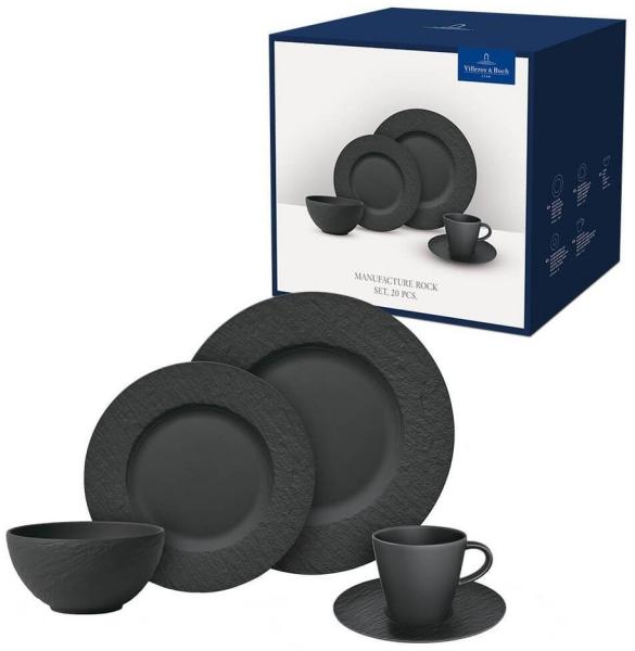 Villeroy und Boch Geschirrset Manufacture Rock 20-teilig