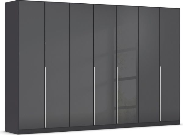 OTTO home Drehtürenschrank Kleiderschrank Kleiderschränke Schrank Garderobe AGORDO mit Glasfront (in zwei Griff-Farben, Breiten 91-405 cm) durchdachte Innenausstattung, in 8 Breiten und 2 Höhen MADE IN GERMANY