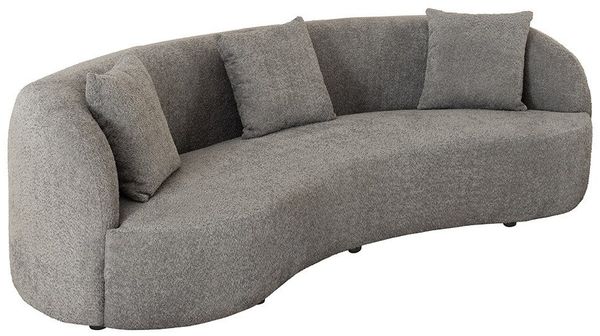 riess-ambiente 3-Sitzer ATELIER 230cm grau - Bouclébezug, Sofa, Zierkissen, Polsterung, modern, Einzelartikel 1 Teile, Elegante & gepolsterte Couch - ideal für Gäste- & Wohnzimmer & Lounge