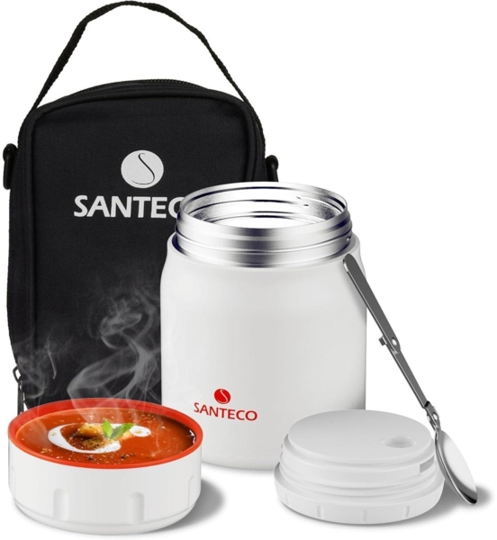 Thermobehälter Essen 500ml Edelstahl Warmhaltebehälter mit Löffel Tasche 12h