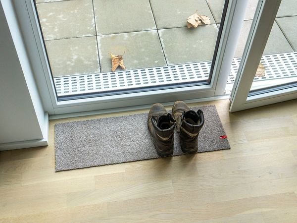 Keilbach Designprodukte Fußmatte terrazza 87 x 28 cm, rechteckig, Höhe: 9 mm, 30°C waschbar, rutschfest, dünn, dichtgewoben, robust