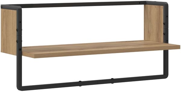 vidaXL Wandregal Wandhalterung Artisan-Eiche 65 x 25 x 30 cm Metall PB 8010908