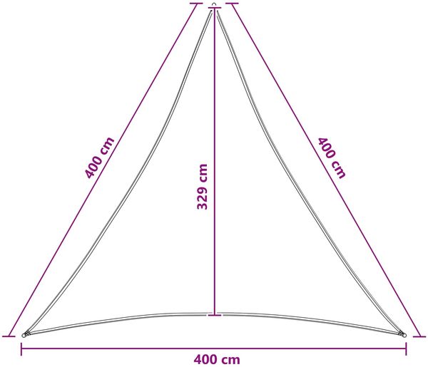 vidaXL Sonnensegel 4 x 4 x 4 m HDPE 42032792 Bild 8
