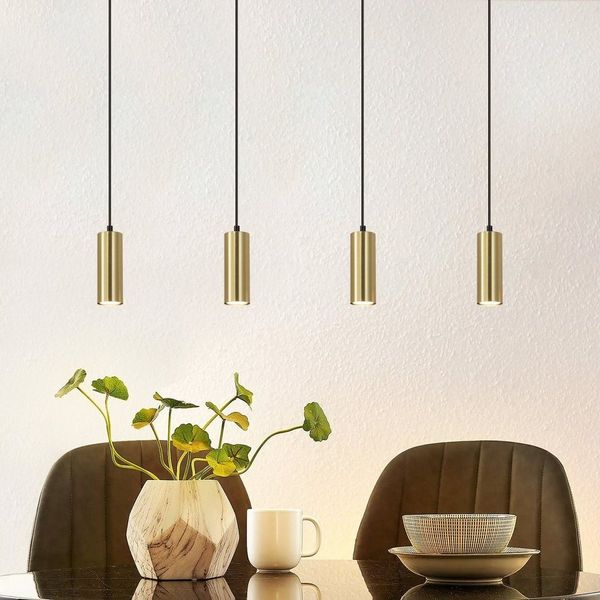 Nettlife Pendelleuchte Pendelleuchte 4 Flammig Holz Esstisch, Höhenverstellbar, LED wechselbar, für Esstisch Küche Wohnzimmer