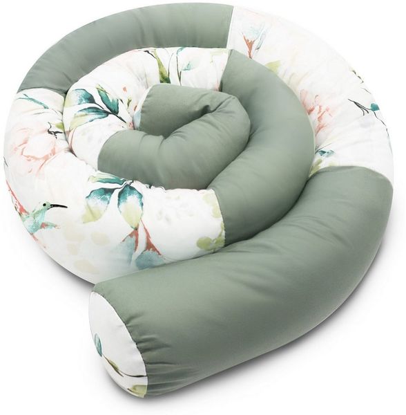 Amilian Nestchenschlange Bettschlange 210cm - Seitenschläferkissen - Nestschlangen, (Nestchenschlange für Kinderbett), Nestchen - Bettumrandung als Kopfschutz - Kantenschutz für Babybett