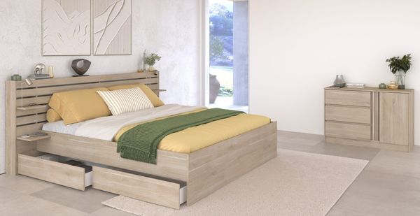 Parisot Escale 29 – Stauraumbett 180×200 cm mit Schubladen & Ablagen