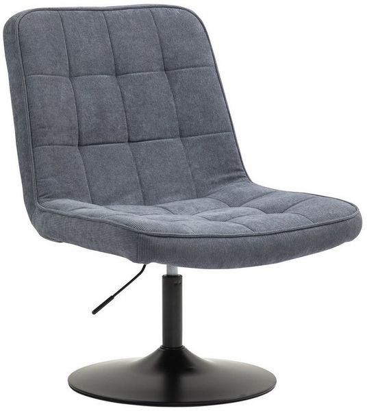 SVITA Loungesessel HENRY, gepolstert, 360° drehbar, Cordbezug, Grau