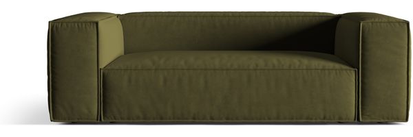 Micadoni Sofa Nuria 3-Sitzer Samt Moßgrün Melange