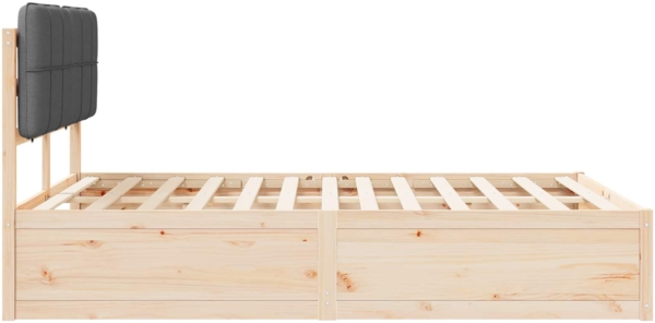vidaXL Bettgestell mit gepolstertem Kopfteil Dunkelgrau 140 x 200 cm 3398195 Bild 5