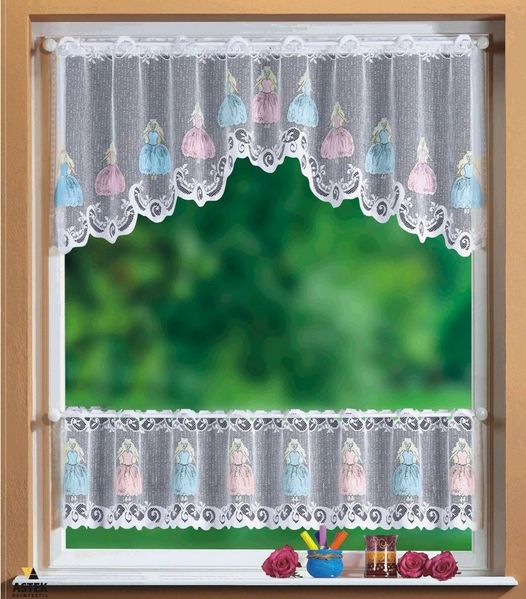 Gardinenbox Scheibengardine (2 St), Stangendurchzug, transparent, KIDS Scheibengardinen Set 2 Teilig 33520