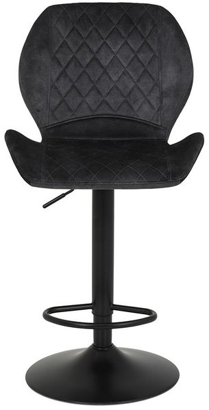 Barhocker Laatzen / Laila H, Stoff, Anthrazit, 42 x 96 x 51 cm