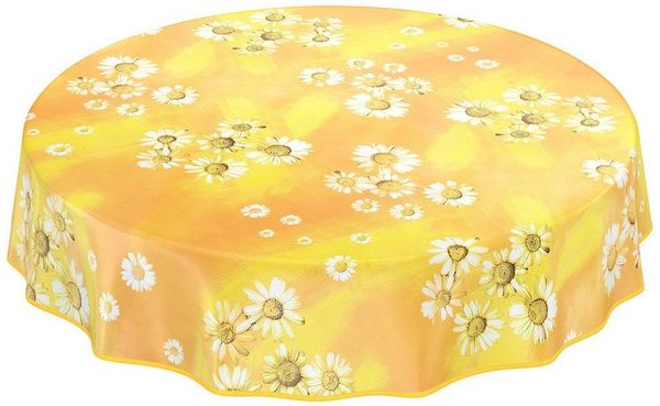 ANRO Tischdecke Wachstuchtischdecke Gartentischdecke Wachstischdecke (Einzelstück 1-tlg), Glatt 140x100 cm wasserabweisend mit Saum