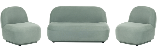 Sofa Set 4-Sitzer LOVBERG Stoff Hellgrün