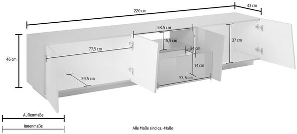 INOSIGN Lowboard Vega, Breite 220 cm Bild 4