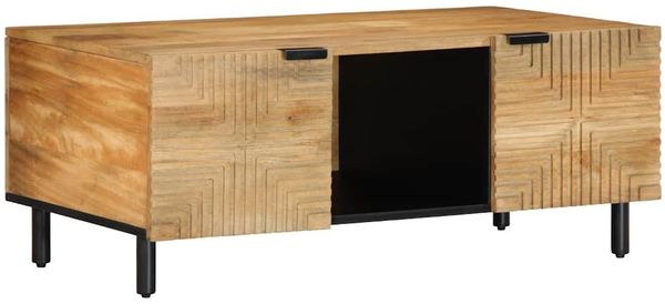 vidaXL Couchtisch Braun 100x54x40 cm Massivholz Mango 4017732