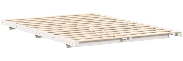 vidaXL Bettrahmen Weiß 140 x 210 cm Massives Kiefernholz 873110 Bild 7