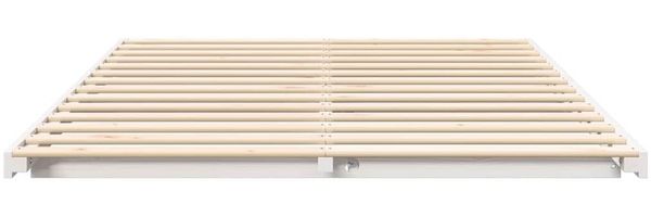 vidaXL Bettrahmen Weiß 140 x 210 cm Massives Kiefernholz 873110 Bild 5