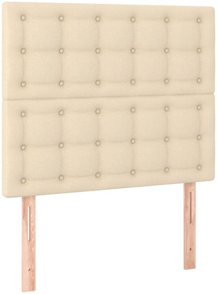 Boxspringbett mit Matratze Stoff Creme 90x200 cm, Härtegrad: H2 [3128818] Bild 6
