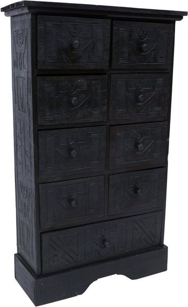 Guru-Shop Kommode Schubfachschrank Ethno aus Balsaholz mit 9. .