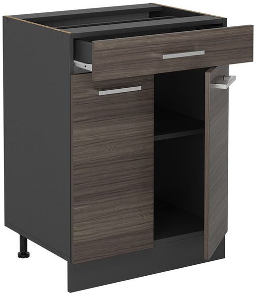 Küchenunterschrank R-Line Edelgrau 60 cm mit Schublade, ohne Arbeitsplatte Vicco Bild 3