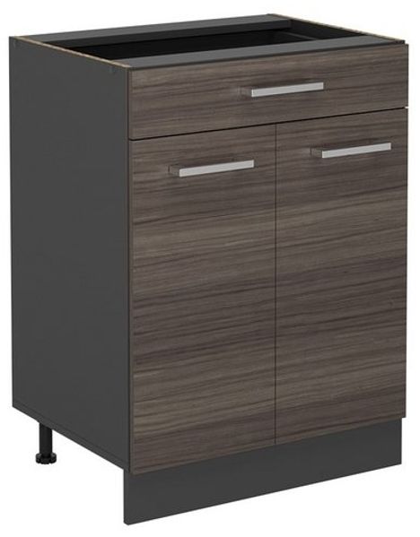 Küchenunterschrank R-Line Edelgrau 60 cm mit Schublade, ohne Arbeitsplatte Vicco Bild 4